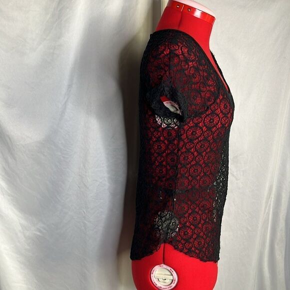 MM36 Grass collection lace patterned sheer blouse - Picture 3 of 7